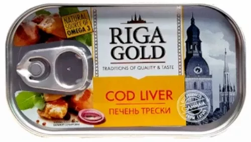Cod Liver, (Riga Gold) 121g