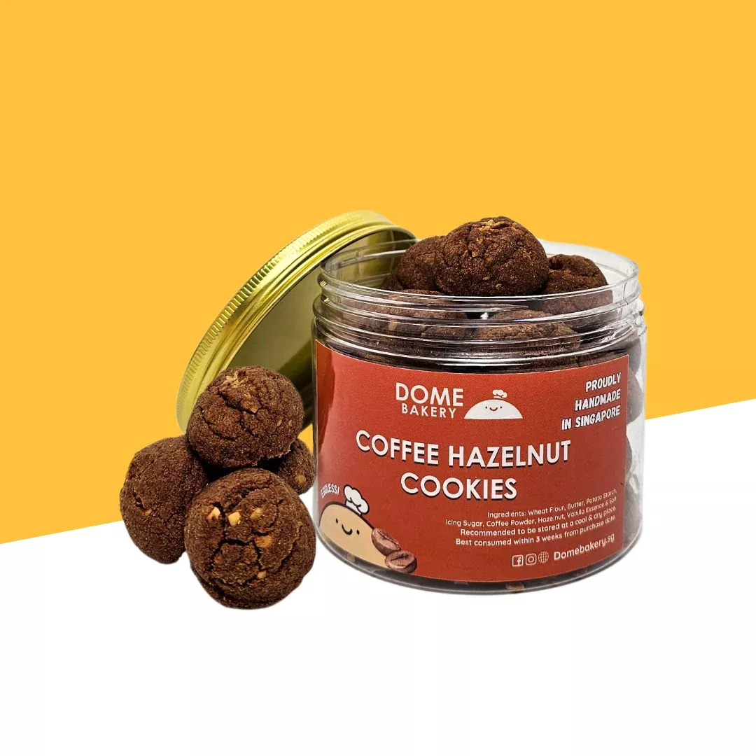 Coffee Hazelnut Cookie Jar (Eggless)