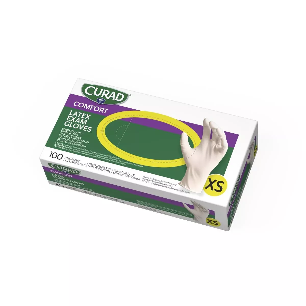 Curad PF Textured Latex Exam Gloves