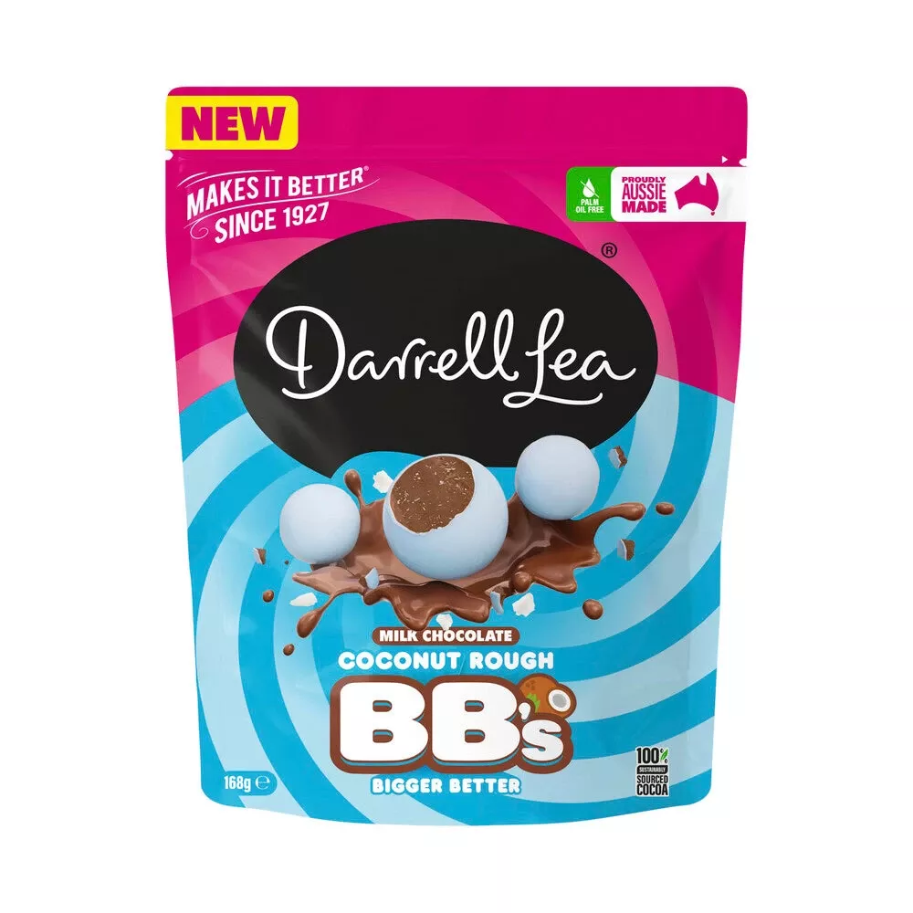 Darrell Lea BBs Coconut Rough Milk Chocolate Balls 168g
