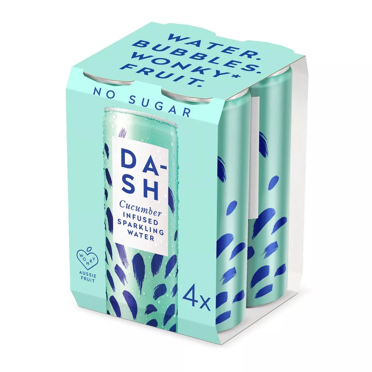 Dash Water Sparkling Water with Cucumbers 4 Pack | 300mL