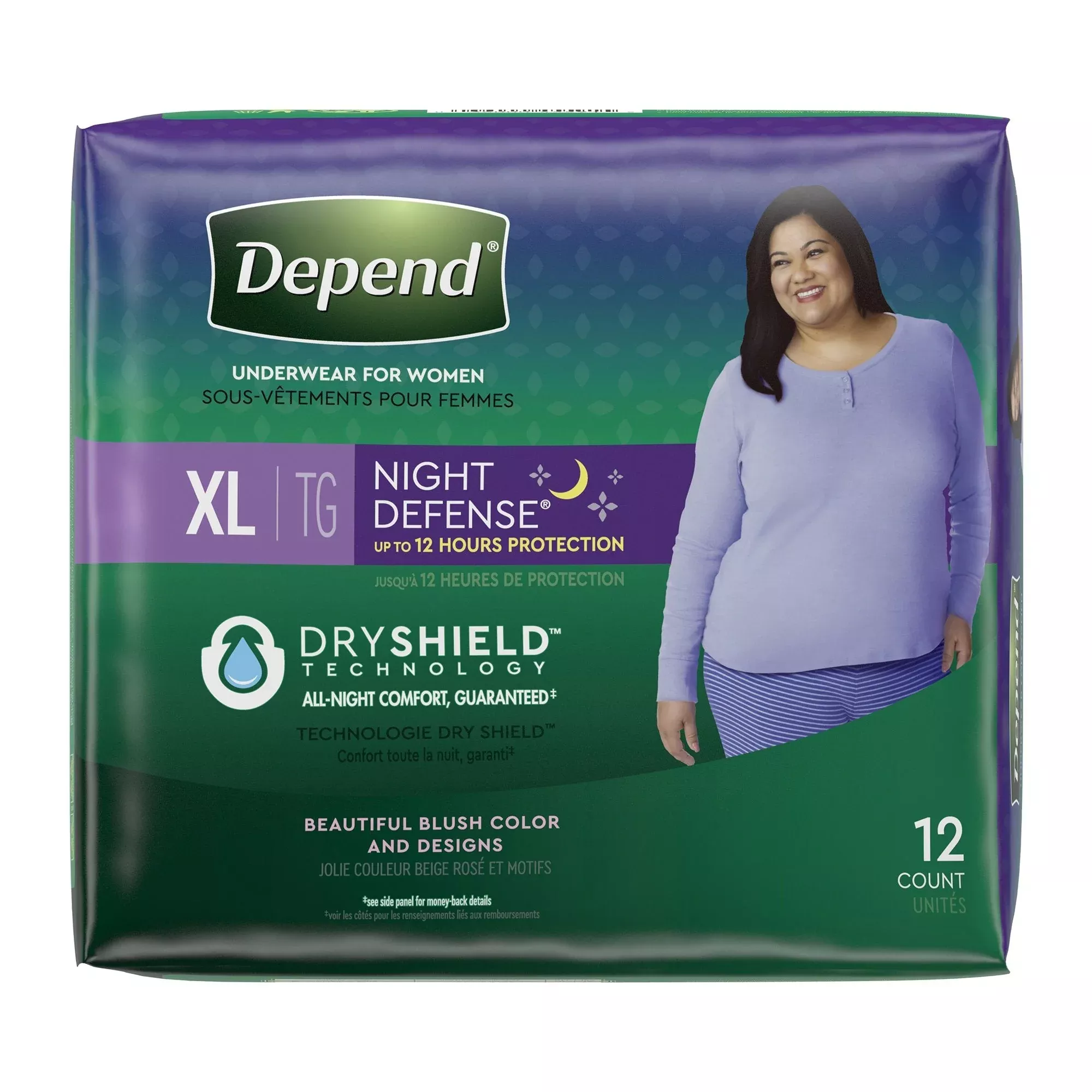 Depend Night Defense Maximum Absorbent Underwear, Extra Large, 12 ct