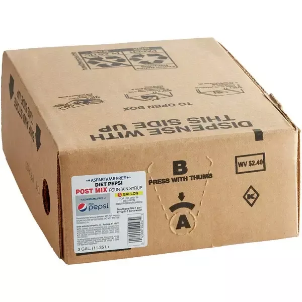 Diet Pepsi Fountain Syrup, 3 Gallon Bag-in-Box