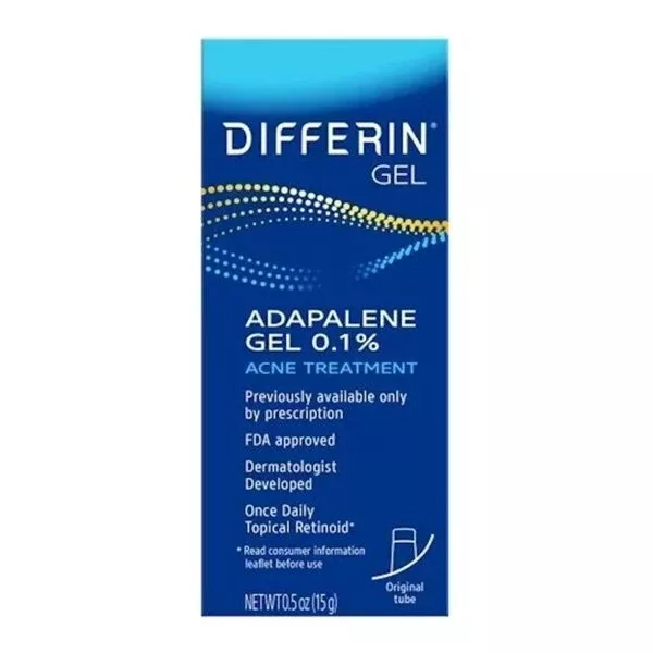 Differin Gel Adapalene 0.1% Acne Treatment, 0.5 oz