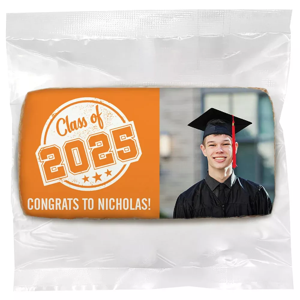 Distressed Class Of Logo Photo - Personalized Direct Print On Rectangle Sugar Cookie