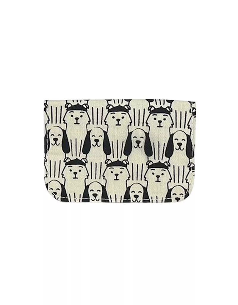 Dog Print Square Wallet