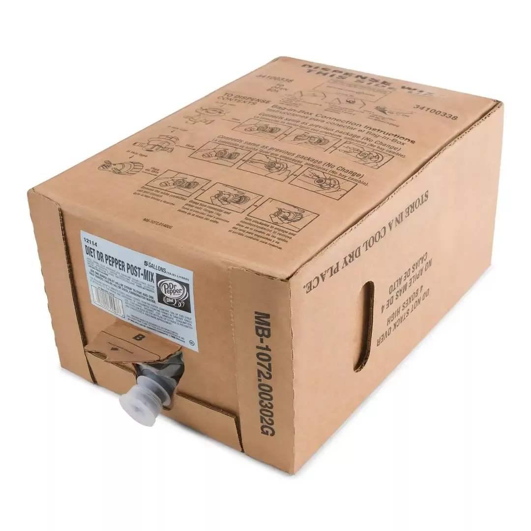 Dr Pepper Fountain Syrup, 5 Gallon Bag-in-Box