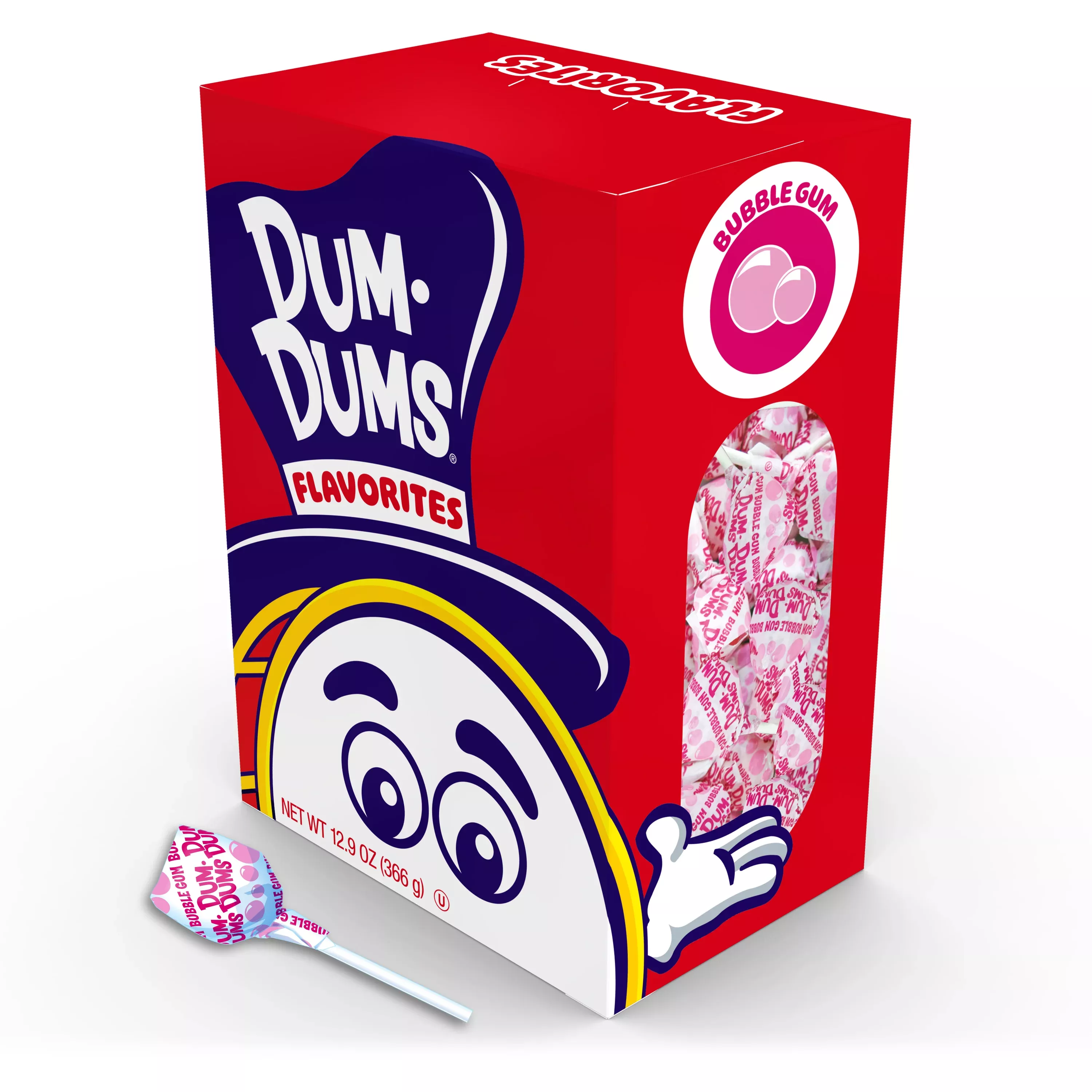 Dum Dums Bubble Dum Lollipop - 50 Count Bag
