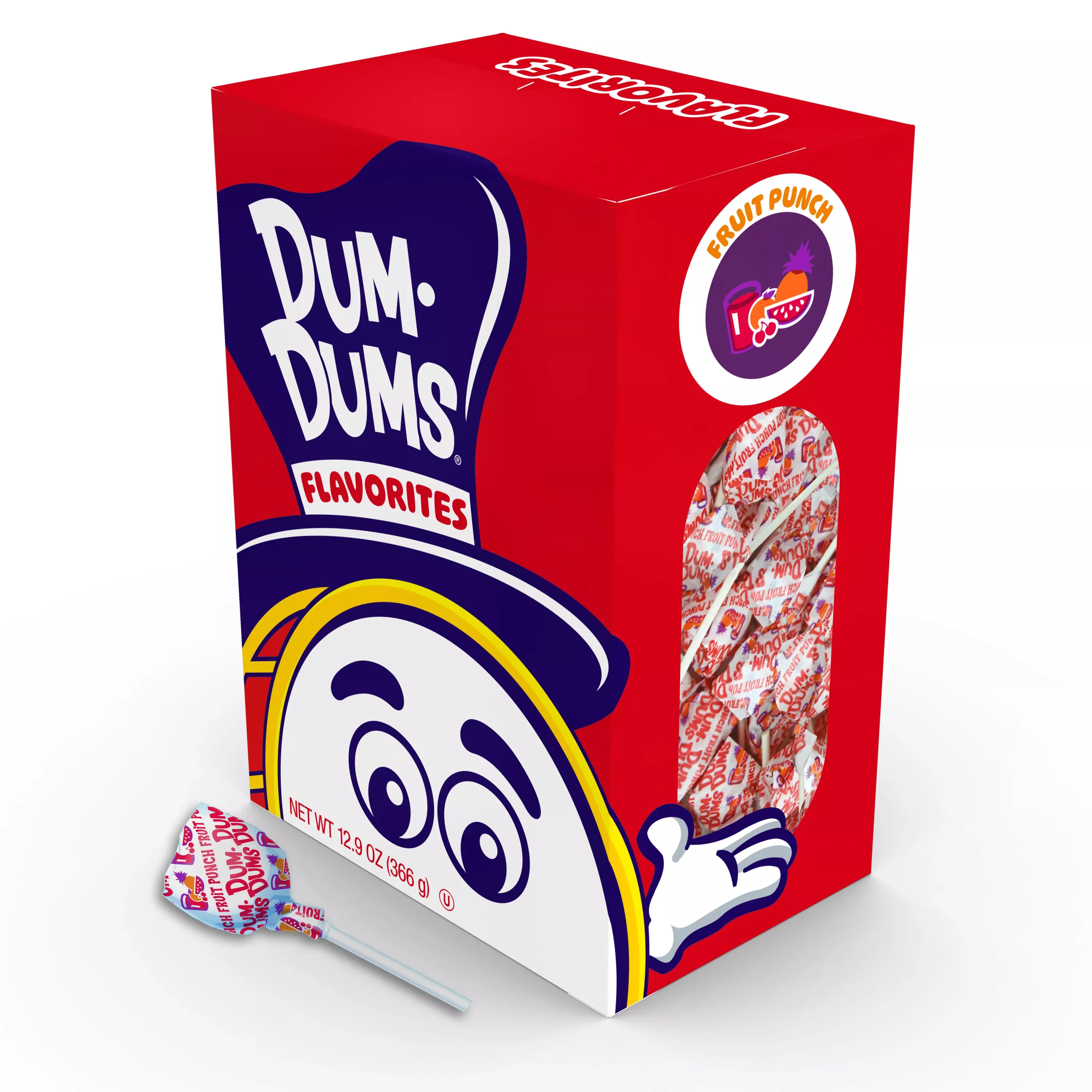 Dum Dums Fruit Punch Lollipops - 50 Count Bag