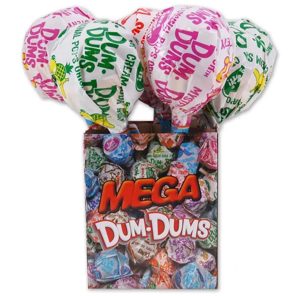 Dum Dums Mega Lollipops - 12 Count
