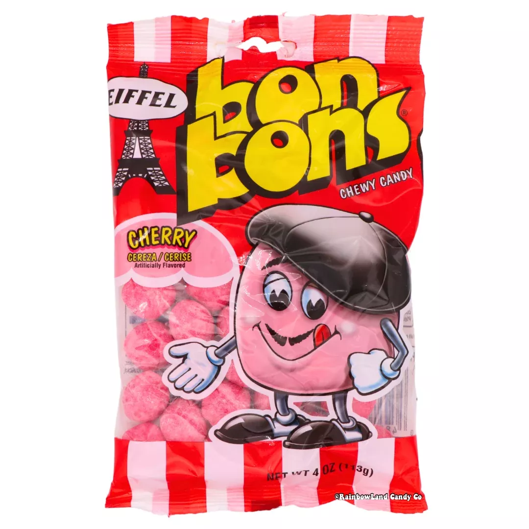 Eiffel Cherry Bon Bons Chewy Candy | Cherry Candy Bag 4 oz