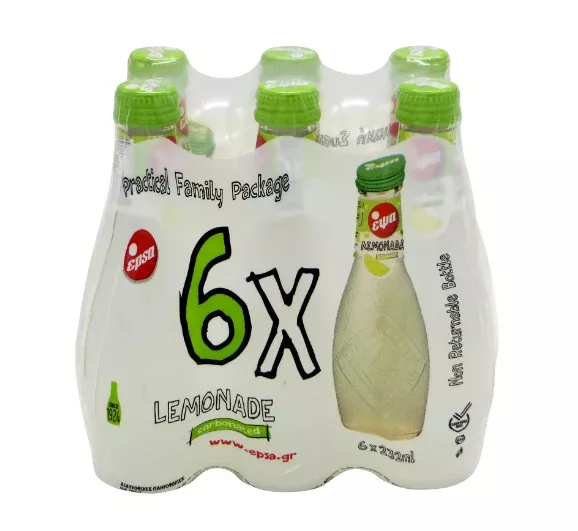 EPSA Lemonade, 6 PACK (6 x 232ml glass)
