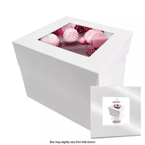 Extra Tall Window Cake Box | 8" x 8" x 10" | Cake Craft