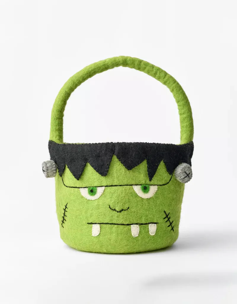Felt Bucket - Halloween Black Cat