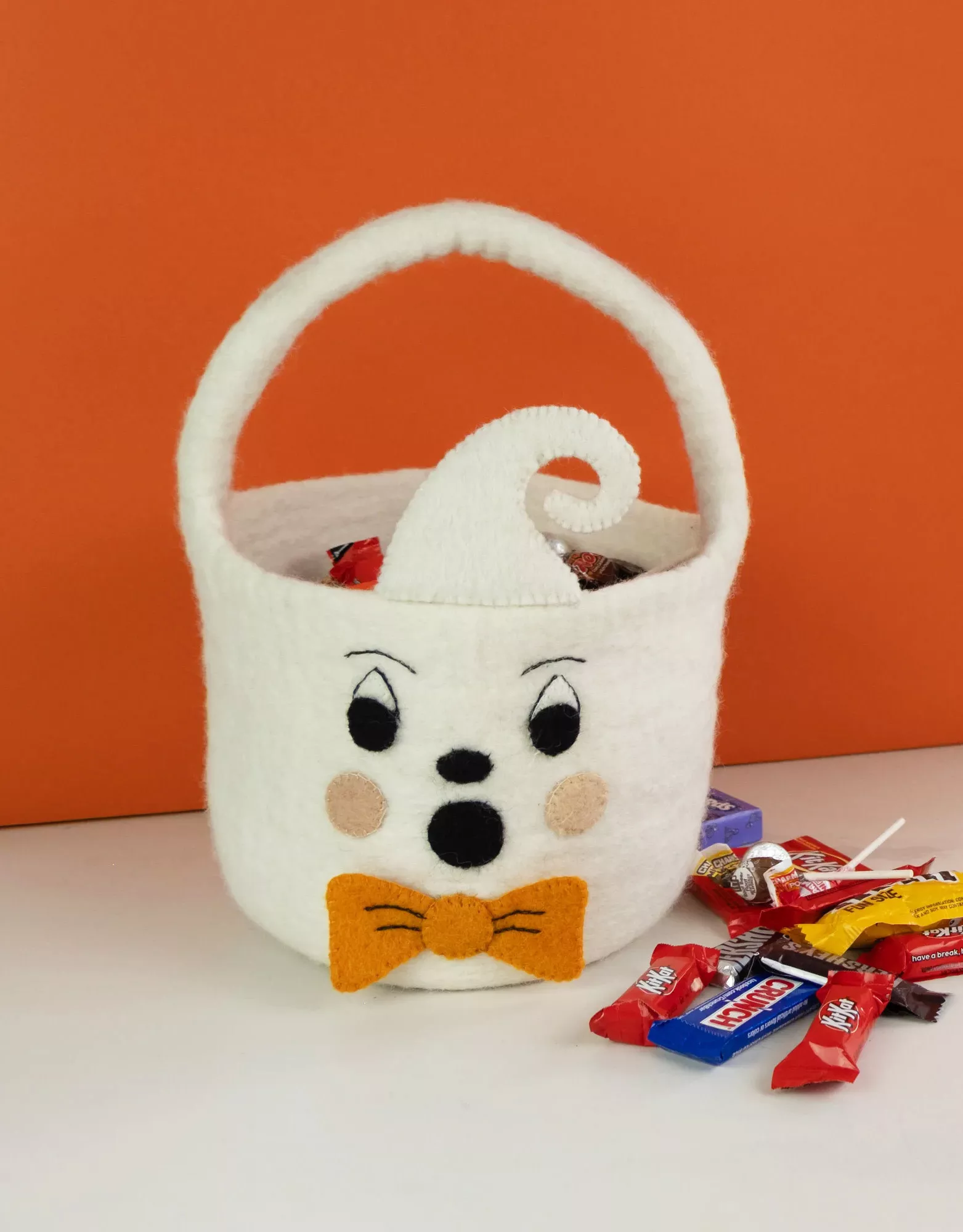 Felt Bucket - Halloween Jack-O'-Lantern