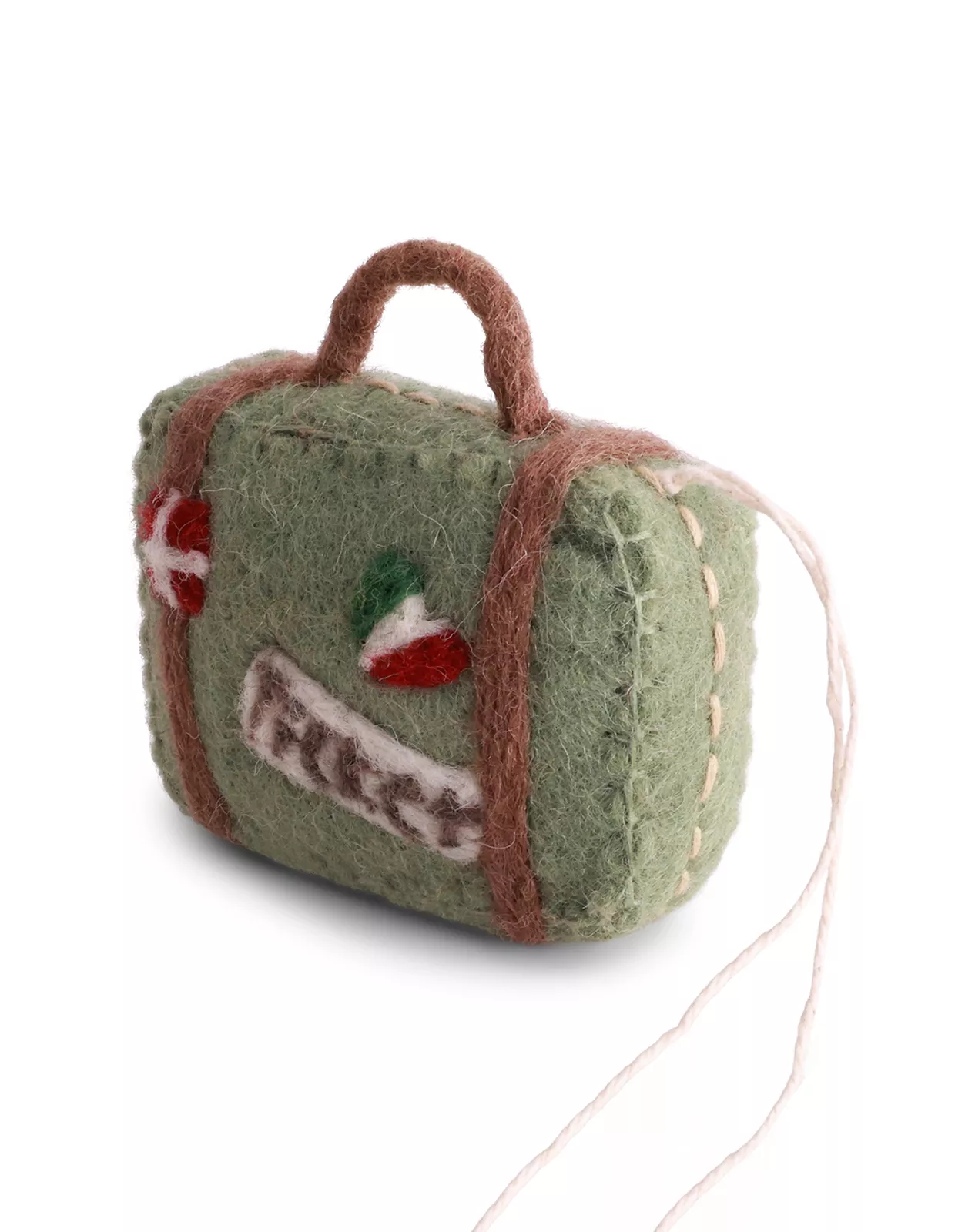 Felt Ornament Vase with Dots & Flowers