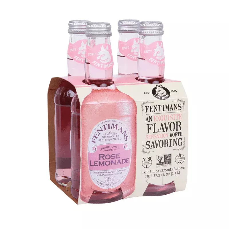 Fentimans Rose Lemonade, 9.3 oz [Pack of 4]