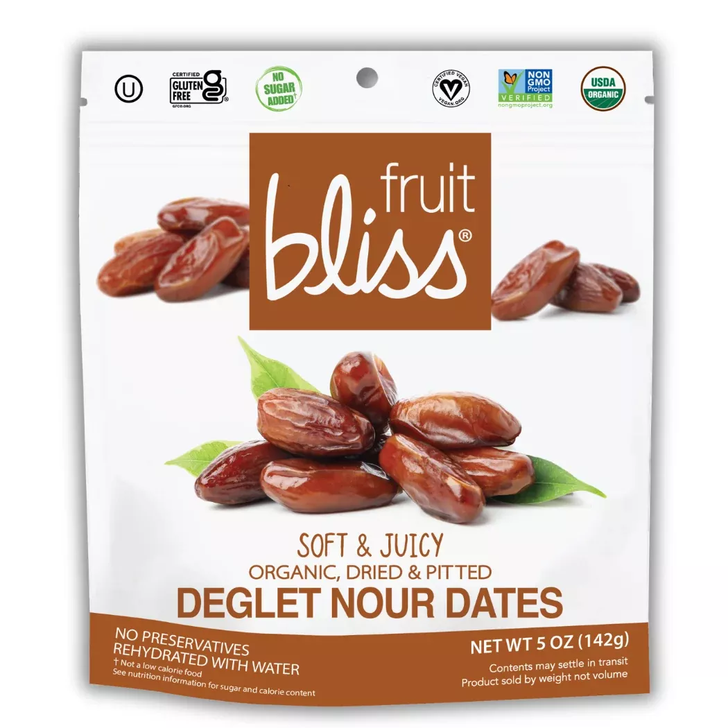Fruit Bliss Organic Deglet Nour Dates Snacks 5 oz. (Case of 6)