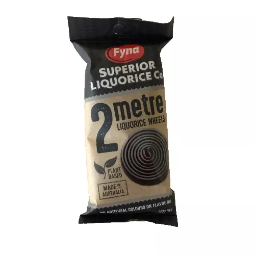 Fyna 2 Metre Liquorice Wheels 240g