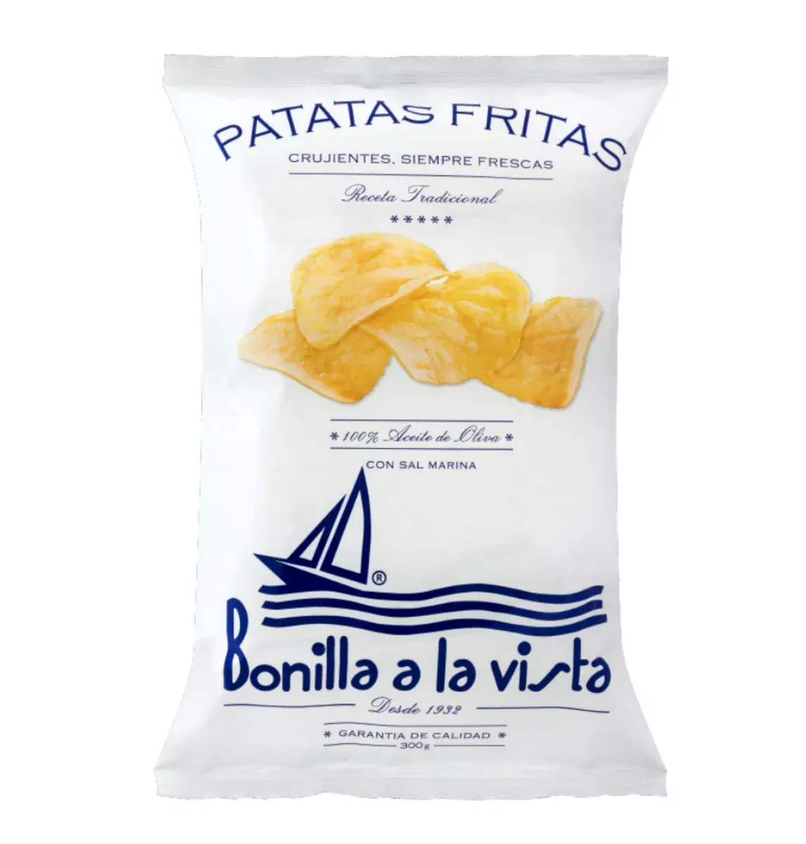Galicia Potato Chips Cooked in Olive Oil (Spain) - Small Bag