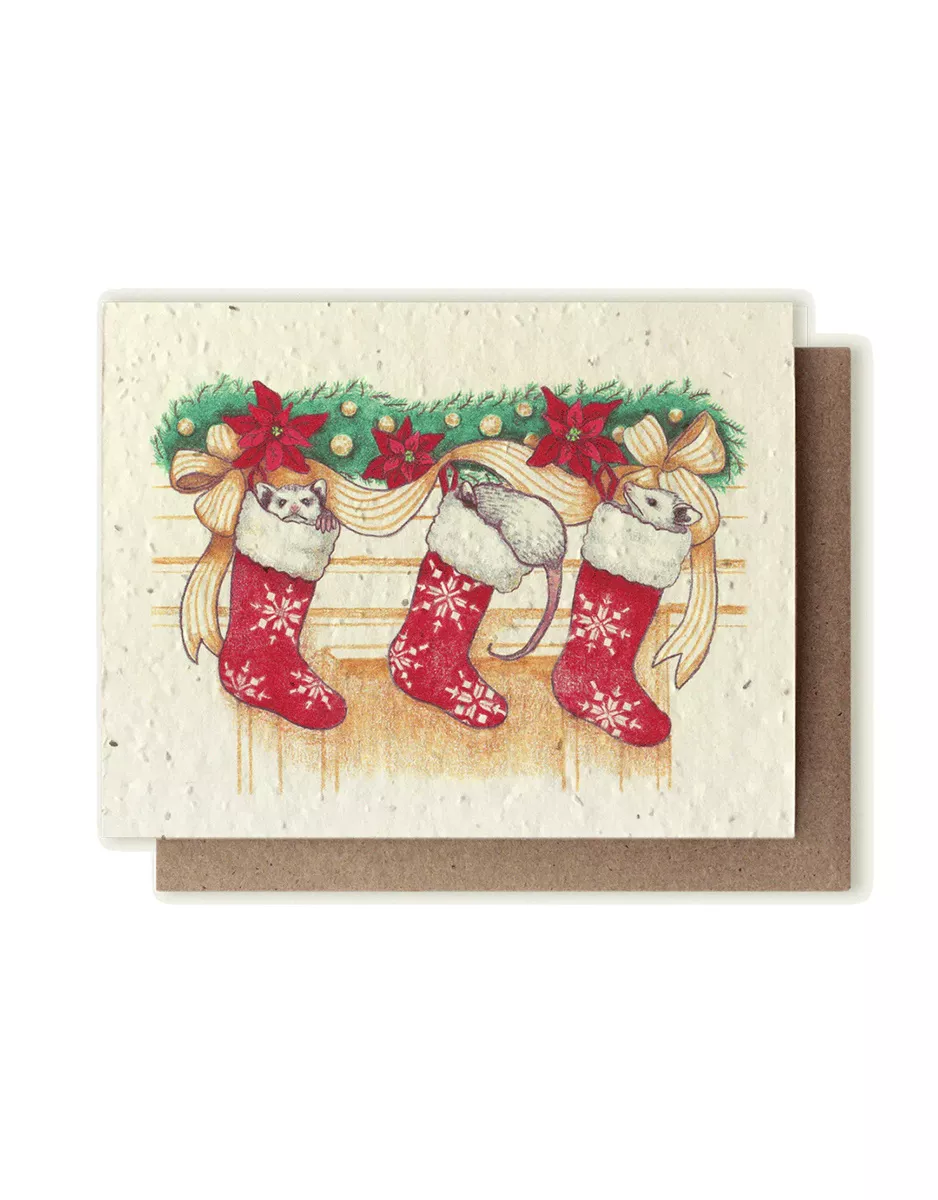 Gingerbread Cat Plantable Card