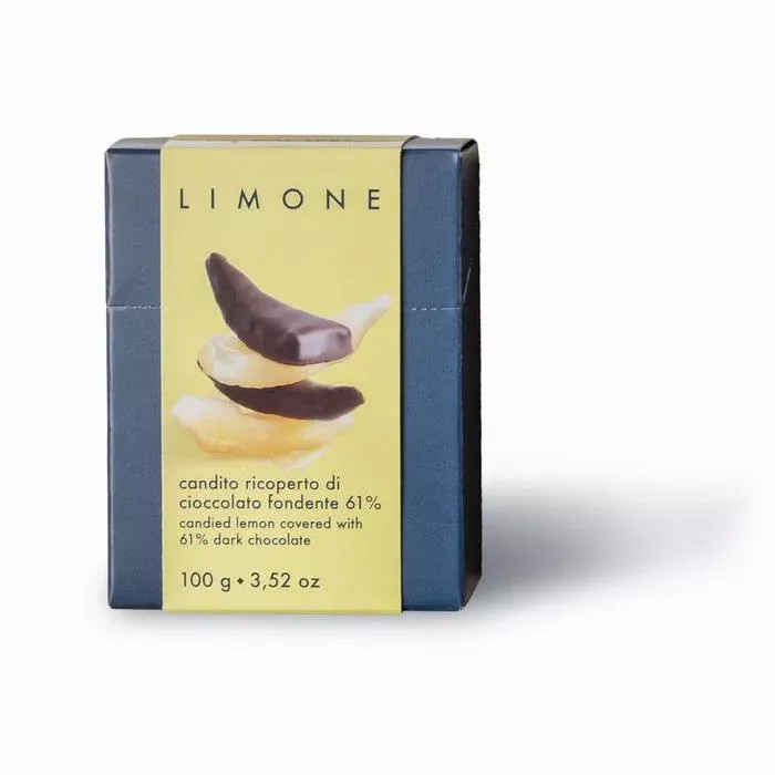 Giraudi Candied Lemon Peels in Dark Chocolate