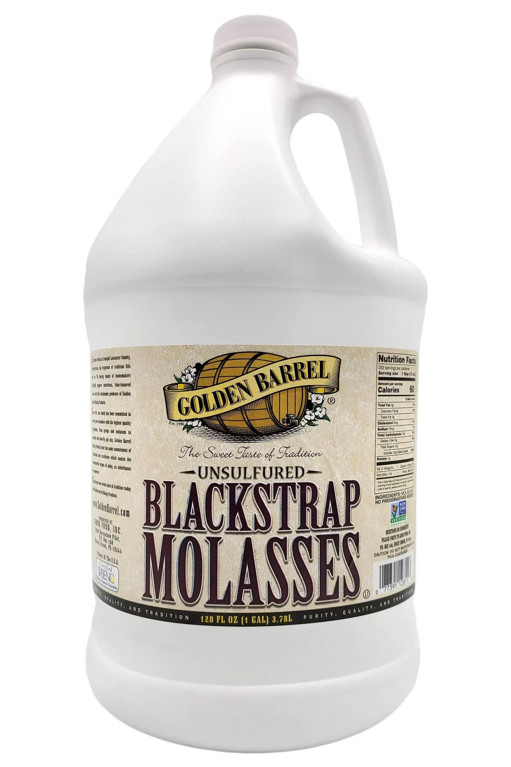 Golden Barrel Unsulfured Blackstrap Molasses - 128 fl oz.