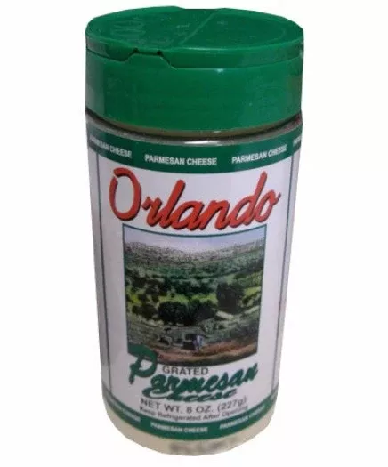 Grated Parmesan Cheese (OrlandoGreco) 8oz, plastic shaker