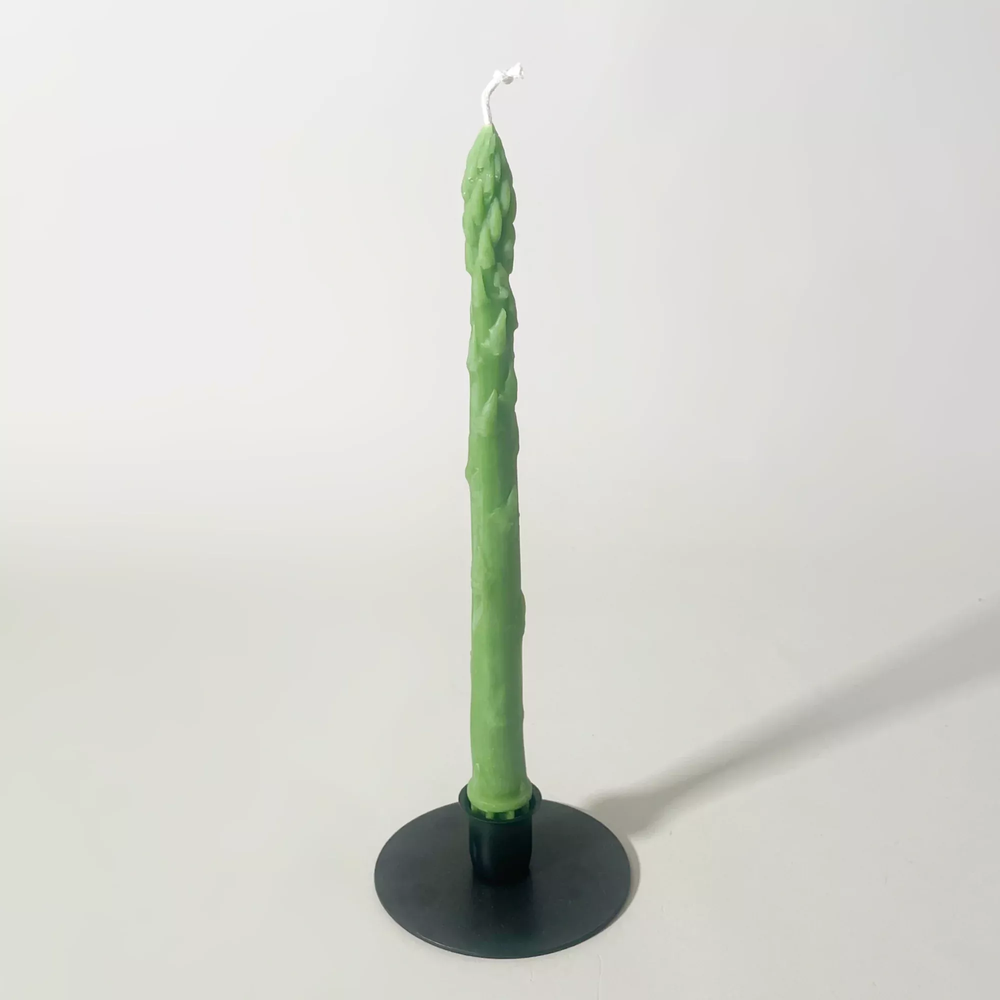 Green Asparagus Beeswax Taper Candle