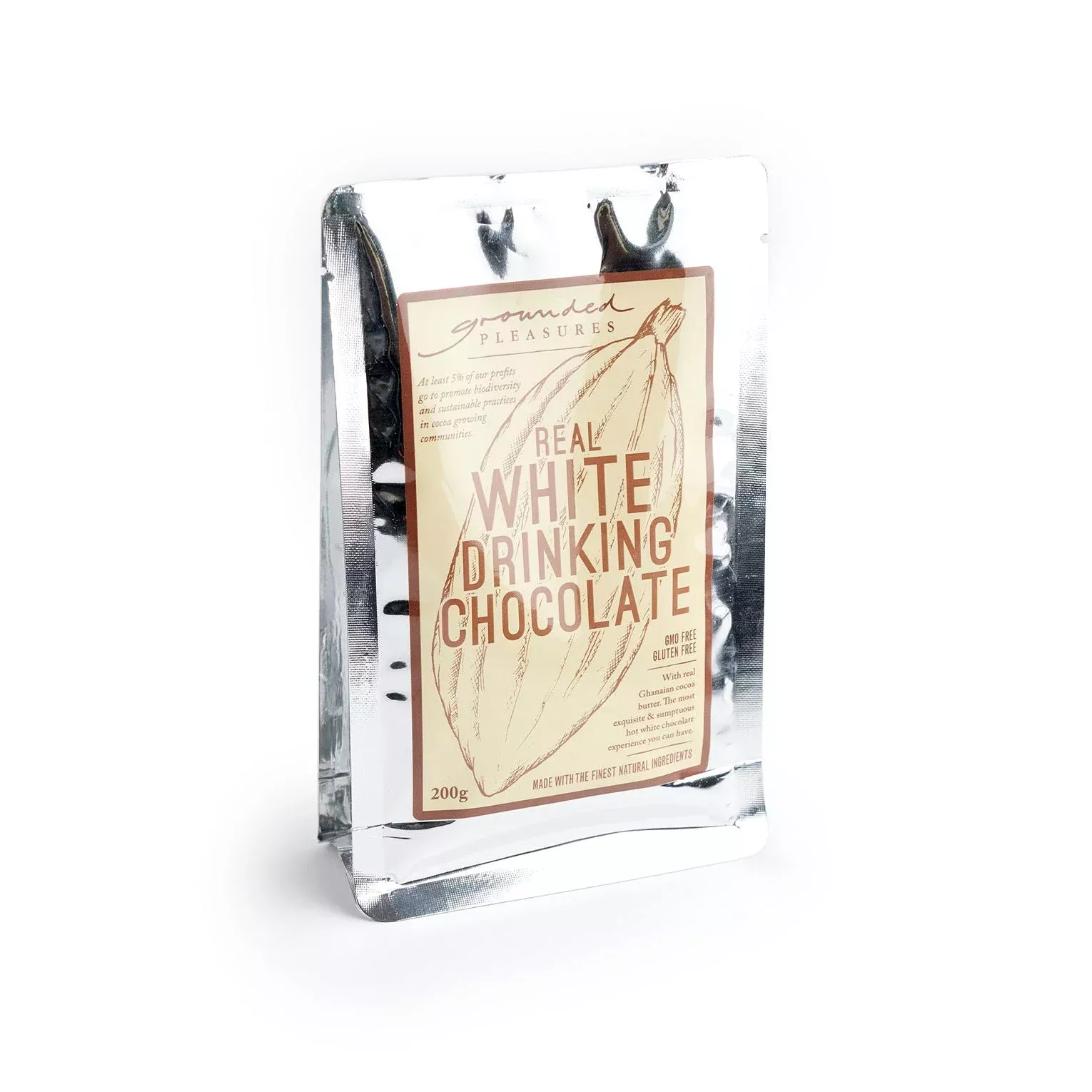 Grounded Pleasures Real White Drinking Chocolate | 200g