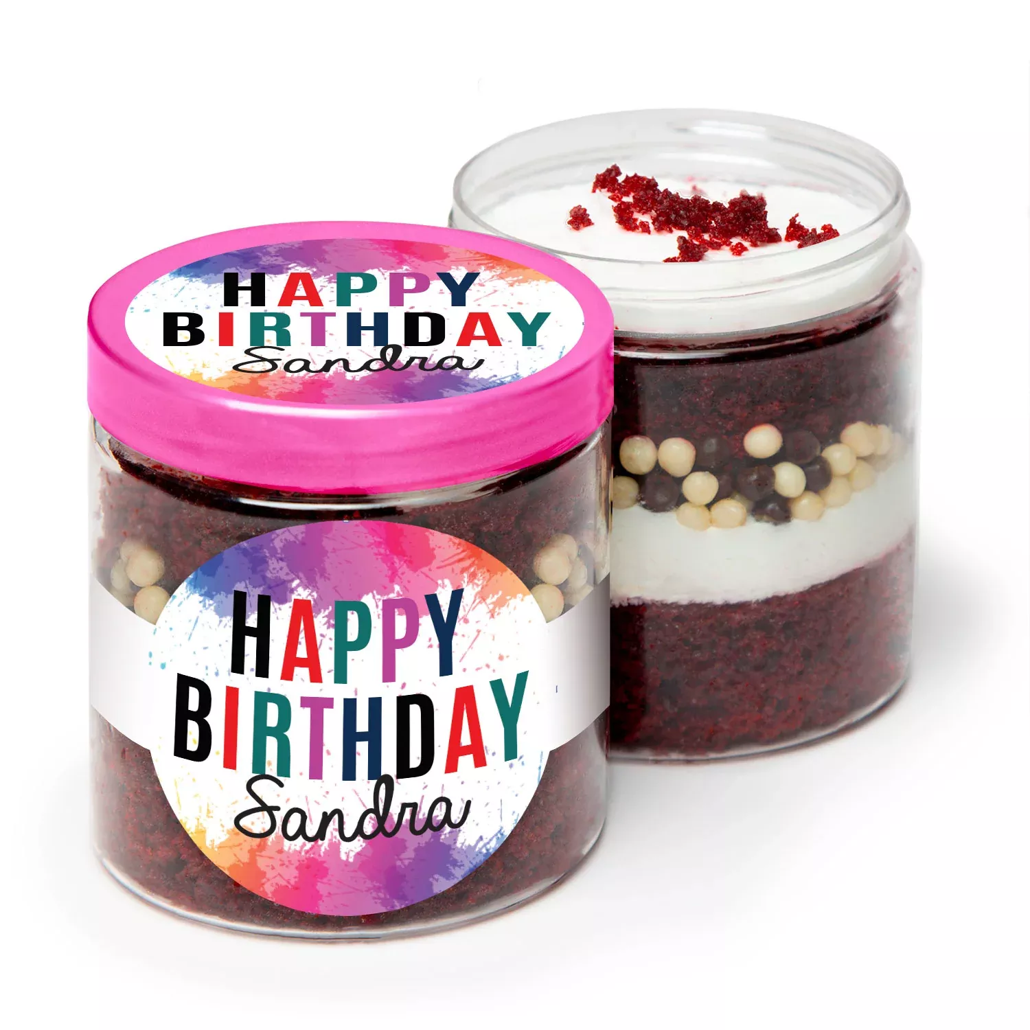 Happy Birthday Splatter - Incredible Cake in a Jar