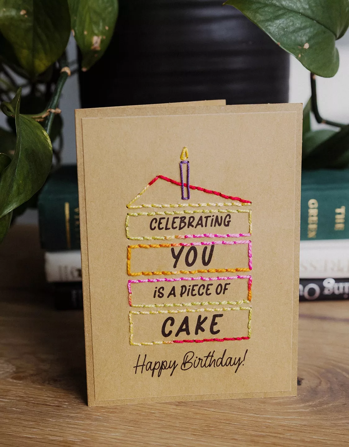 Happy Birthday To You Handstitched Card