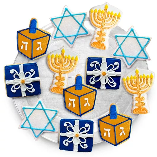 Happy Hanukkah Favors Cookie Tray