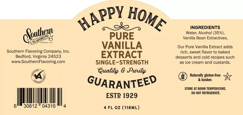 Happy HomePure Vanilla Extract Single-Strength (316)