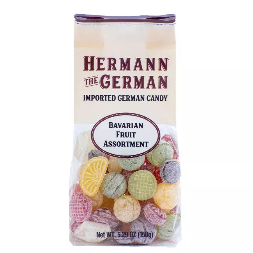 Hermann the German Bavarian Fruit Assortment Hard Candy 150g