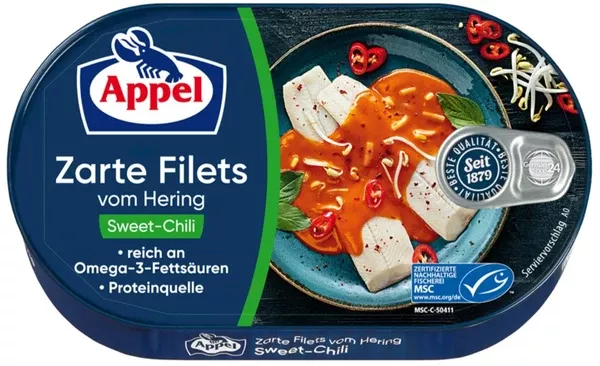 Herring Fillets in Sweet Chili (Appel) 200g