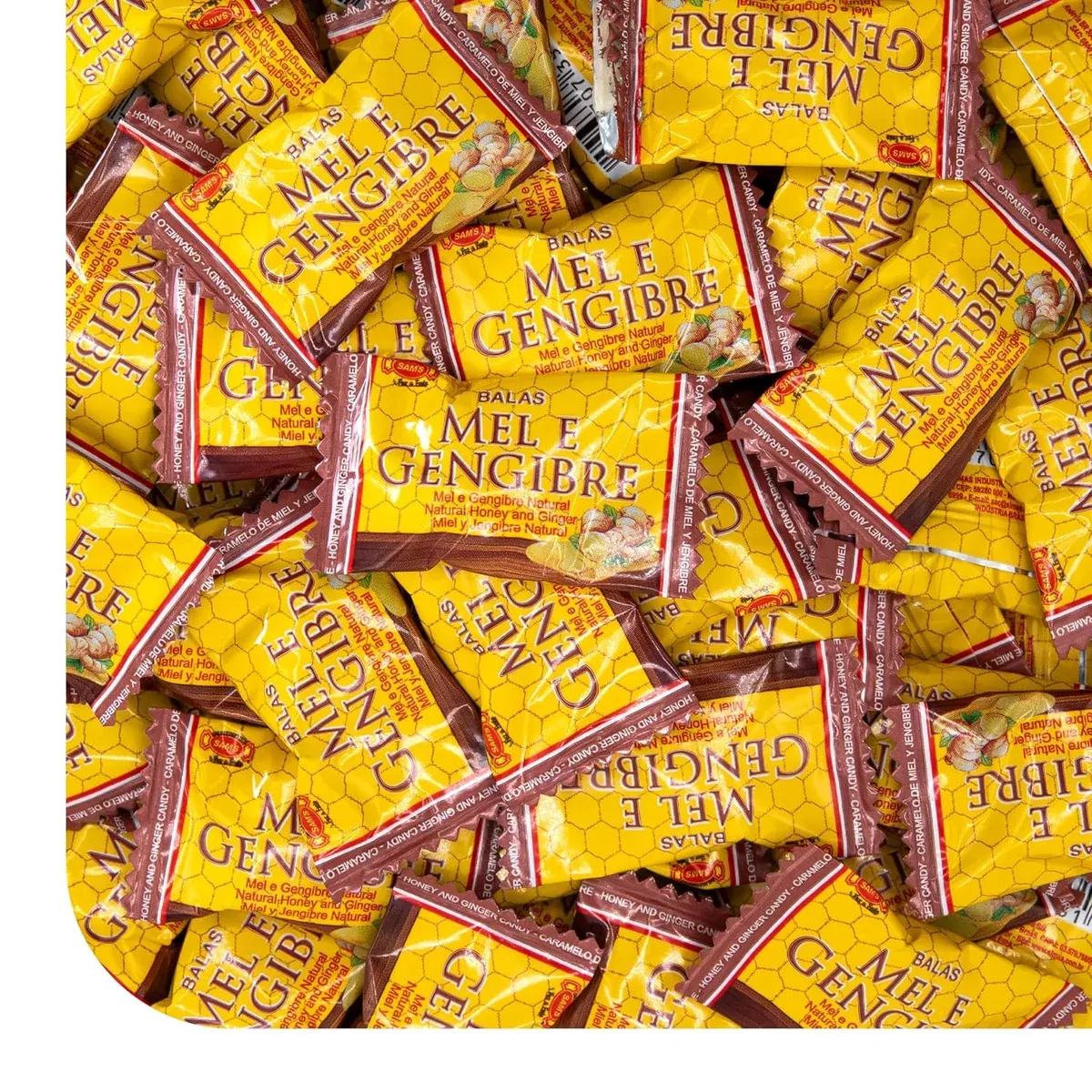 Honey Ginger Hard Candy | 2 Pound Bulk Pack | Individually Wrapped