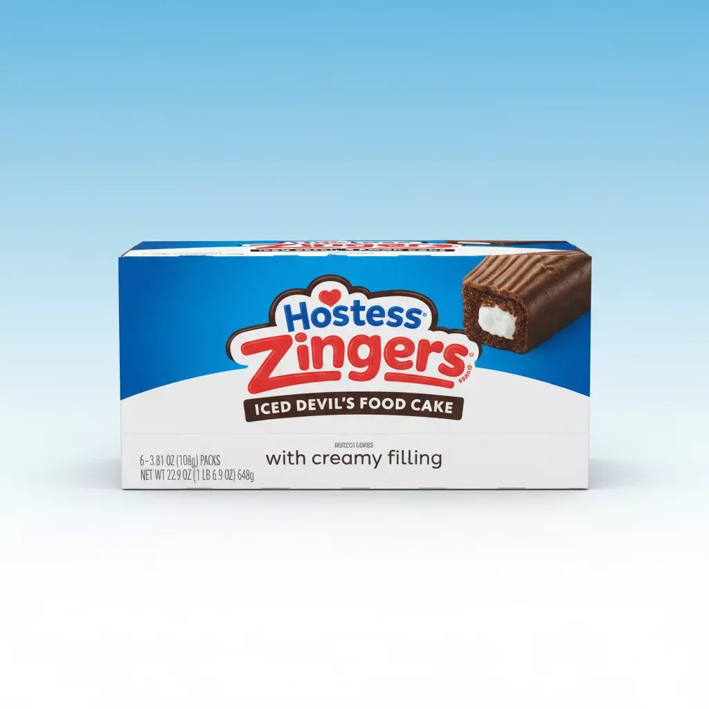 Hostess Zingers Iced Devil's Food Cake - Box of 6 Packs