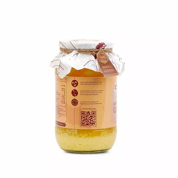Indicow Foods Pure Authentic A2 Gir Cow Ghee - 1 L