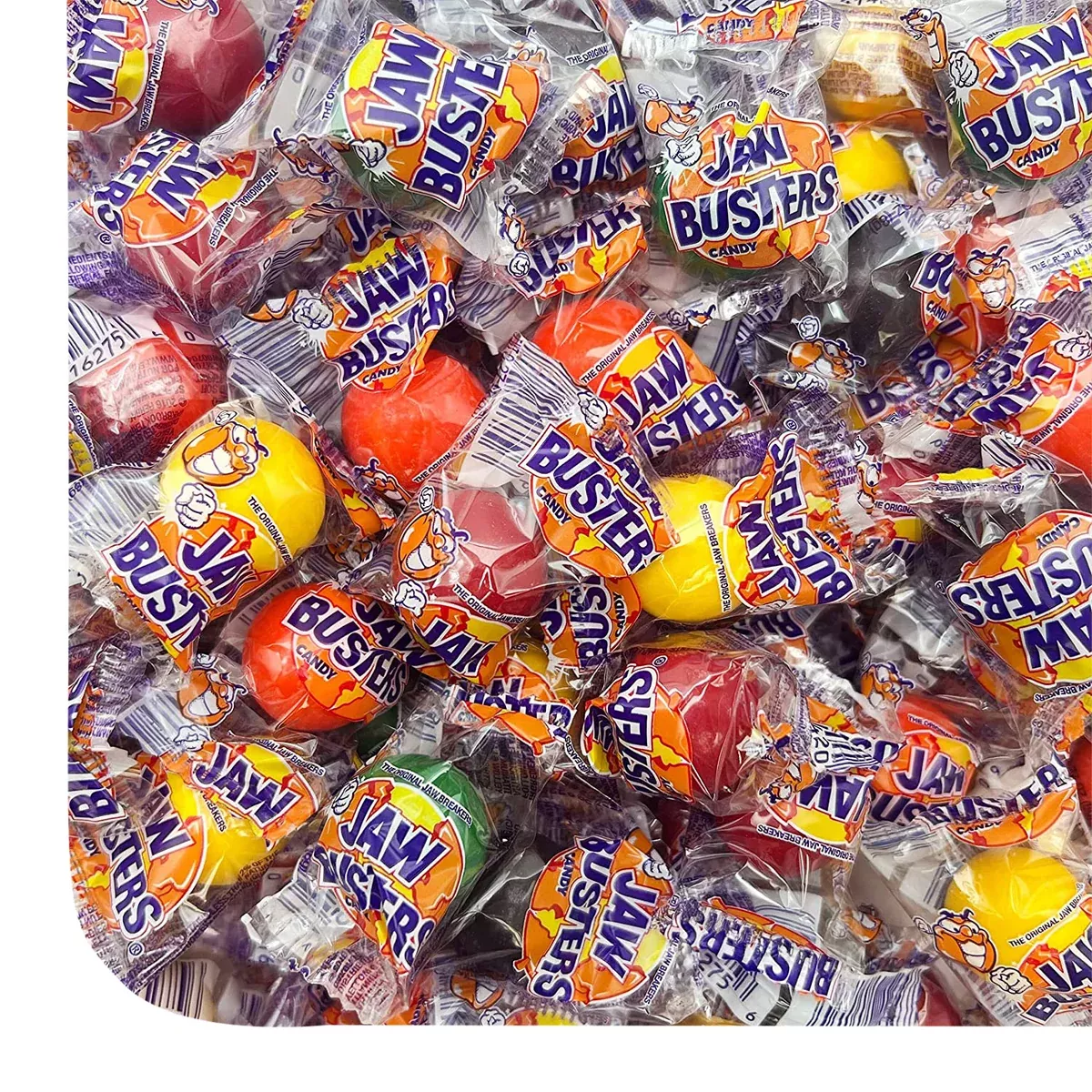 Jaw Busters Assorted Fruit Hard Candy, Bulk Pack 2 Pounds