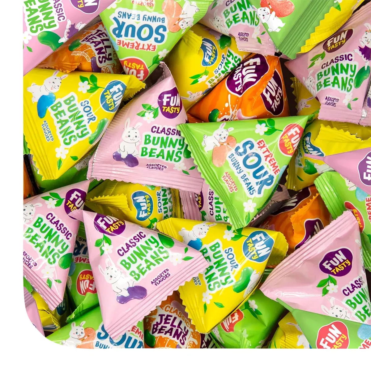 Jelly Beans - 36 Count - Easter Candy - Jelly Beans Individual Packs - Easter Egg Fillers Candy - Sour and Classic Assorted Fruit Flavors - Pastel Treats