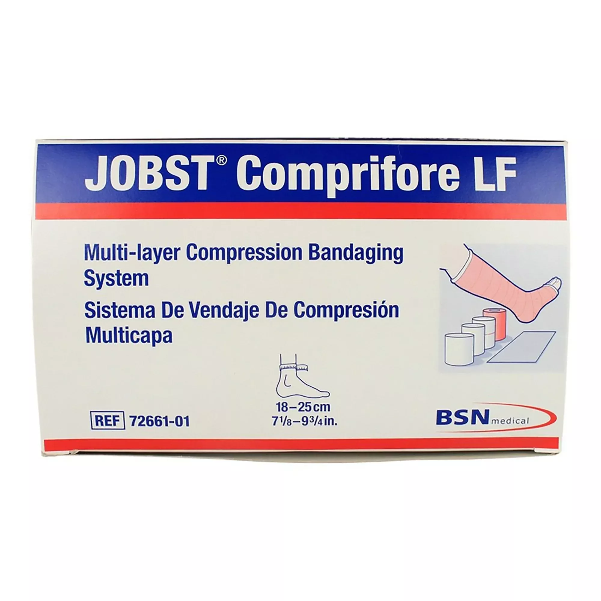 JOBST Comprifore LF No Closure 4 Layer Compression Bandage System, 7 to 10 "