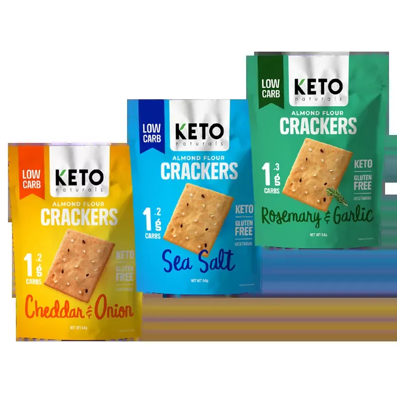 KETO Almond Flour Crackers (GF/V), 64g