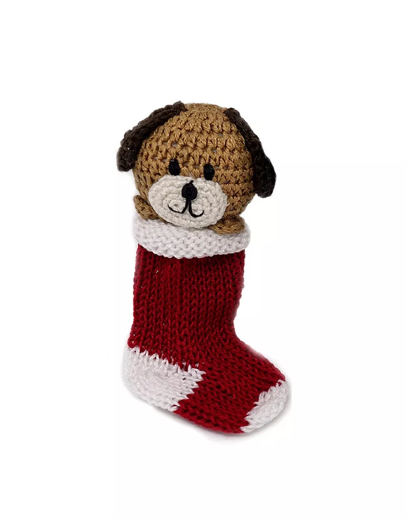 Knit Holiday Puppy Ornament