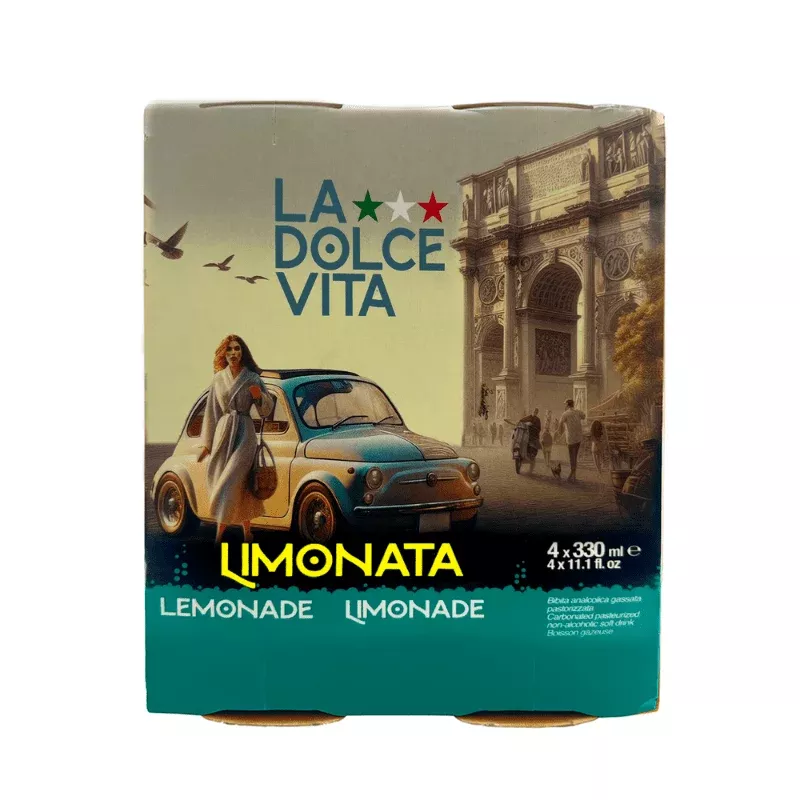 La Dolce Vita Lemon Soda, Pack of 4