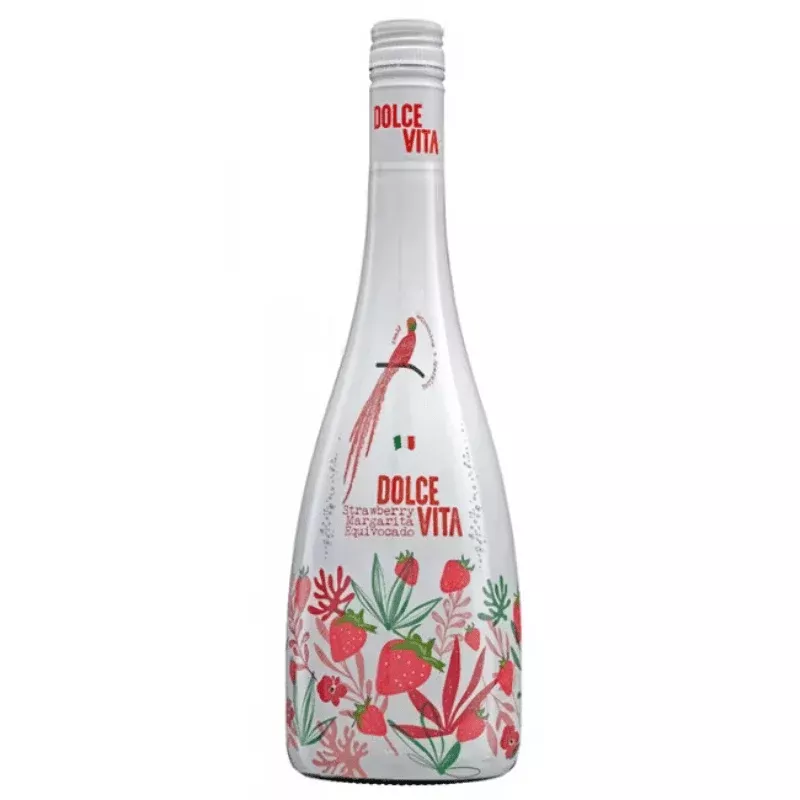 La Dolce Vita Strawberry Margarita Non-Alcoholic Sparkling Cocktail, 25.36 oz