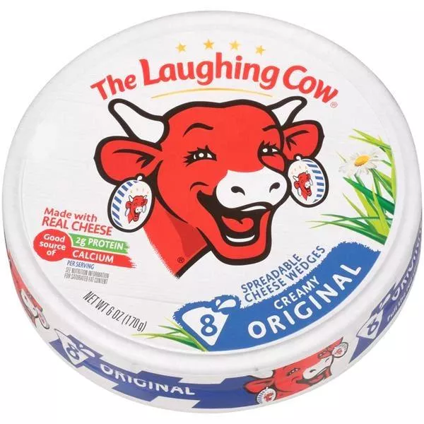 Laughing Cow Spreadable Cheese Wedges 8 pieces, 6 oz