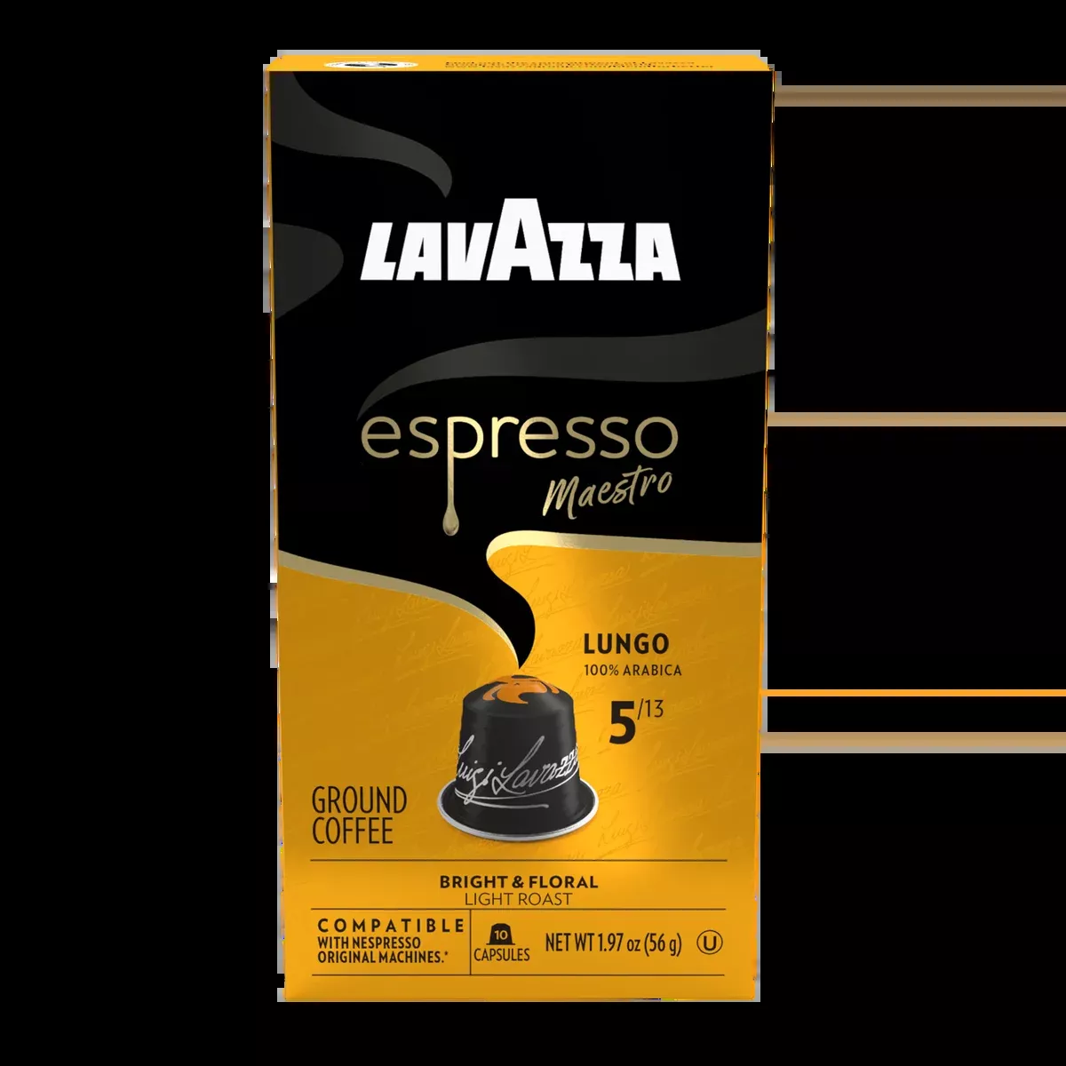 Lavazza Espresso Maestro Lungo Aluminum Compatible Capsules