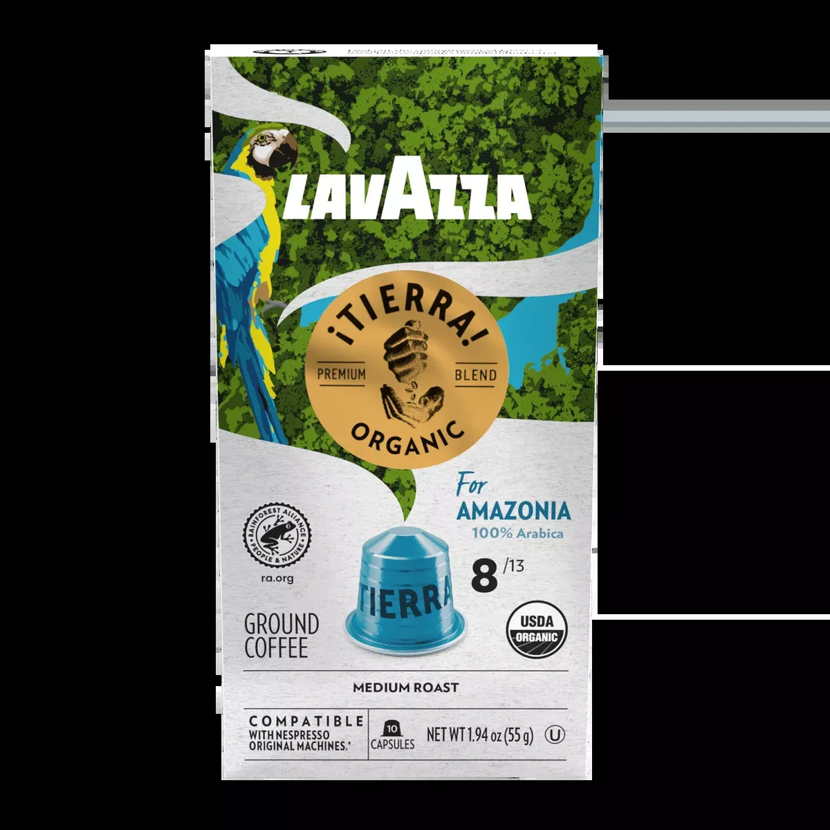 Lavazza ¡Tierra! for Amazonia Aluminum Compatible Capsules