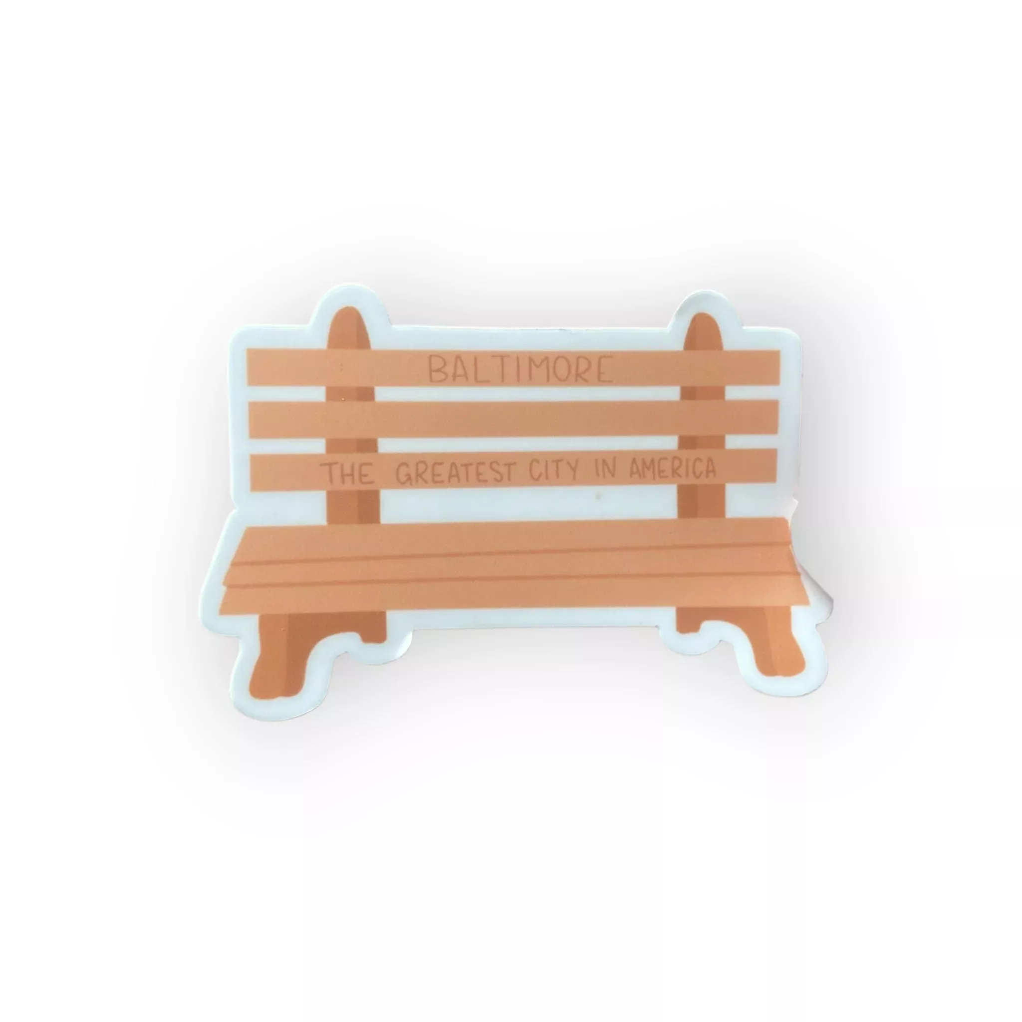the letters mdn - Baltimore Maryland Bench Vinyl Sticker